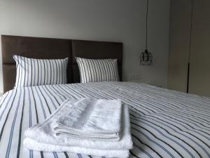 Postel nebo postele na pokoji v ubytování Stylish 2BDR apartment Gramada, free parking
