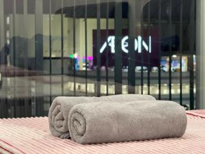 Katil atau katil-katil dalam bilik di Podium Studio 4 pax-Amy Home