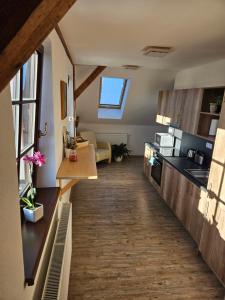 Kuchyň nebo kuchyňský kout v ubytování Apartmány Karolína - Kašperské Hory