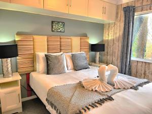 Katil atau katil-katil dalam bilik di Welsh Villa-Hot Tub-Tenby-Carmarthen-Forestsetting