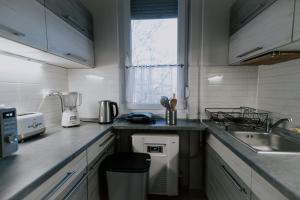 Kuchyň nebo kuchyňský kout v ubytování Viva Apartman