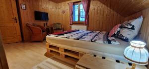 TV a/nebo společenská místnost v ubytování Chalet Ferreira