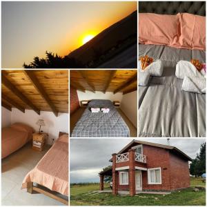 Ένα ή περισσότερα κρεβάτια σε δωμάτιο στο Cabañas los cuatro vientos de Gardey