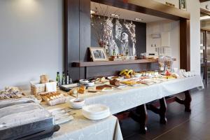 a buffet table with a lot of food on it at Hotel Rural Gaintza in Getaria
