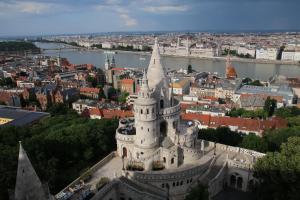 Nespecifikovaný výhled na destinaci Budapešť nebo výhled na město při pohledu z bed and breakfast