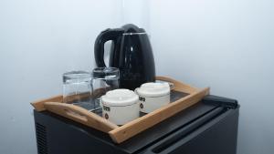 Comodidades para chá e café em La Plage Residence