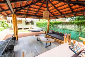 Posezení v ubytování LA QUEBRADA ECO LODGE Hotel Boutique