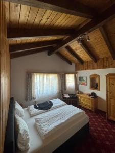 Postel nebo postele na pokoji v ubytování Hotel Alpina