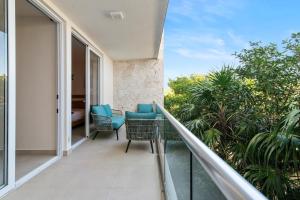 Balkón nebo terasa v ubytování Akumal Escape Beach Access 7 Pools With Ocean View Beach Club