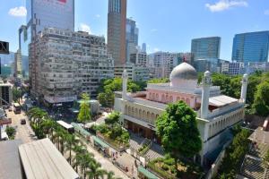 Vedere generală la Hong Kong sau o vedere a orașului de la această pensiune