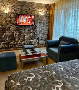 TV a/nebo společenská místnost v ubytování Luxury studio