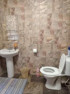 a bathroom with a toilet and a sink at Paresis 7 in Hentiesbaai +10 photos