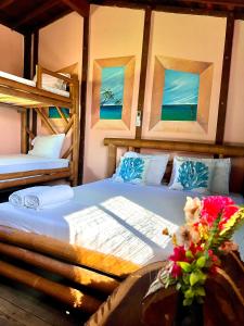 Marazao Beach Hotel & Spa客房内的一张或多张床位