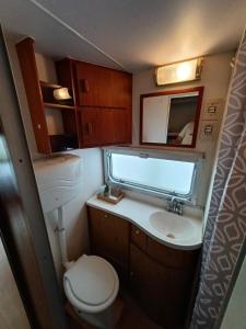 Koupelna v ubytování Vintage Trailer at Praia do Rosa + 12 fotografií