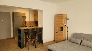 Kuchyň nebo kuchyňský kout v ubytování Franzis Appartments Sissi