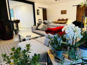 Χώρος καθιστικού στο Domaine des Montots - Le Cottage