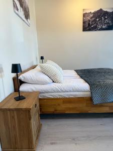 Postel nebo postele na pokoji v ubytování Apartament Maryna