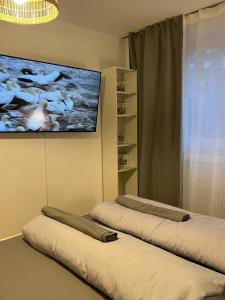 Un televizor și/sau centru de divertisment la Süße Marie Durlach 14