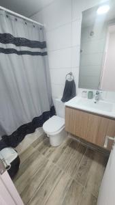 Et badeværelse på Departamento Laguna del Mar