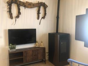 Televízia a/alebo spoločenská miestnosť v ubytovaní Casa Rural La Labranza