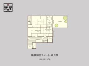 Majutuskoha 絶景海風癒し庵 新八屋 korruse plaan