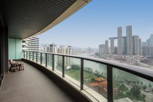 Balkon oz. terasa v nastanitvi Yunmu International Administrative Mansion Chongqing Nanbin Road Himalaya Branch