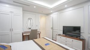 TV a/nebo společenská místnost v ubytování Luxe Paradise Residence 79 Nguyen Du