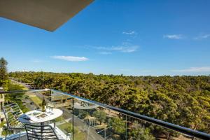 an ocean view from the balcony of a house at Quest Kings Park in Perth