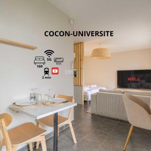 Certifikát, hodnocení, plakát nebo jiný dokument vystavený v ubytování Cocon-Université-Clim