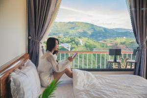 Üldine mäevaade või majutusasutusest Khu Nghỉ Dưỡng View Triệu Mây pildistatud vaade