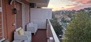 A balcony or terrace at Casa Stazione Magliana