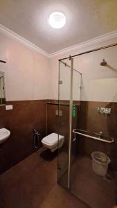 Koupelna v ubytování Hotel SN
