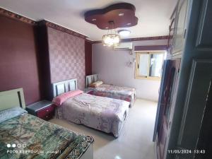 Ένα ή περισσότερα κρεβάτια σε δωμάτιο στο SuperElite apartment NileView F4