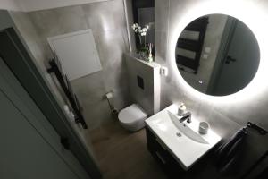 Koupelna v ubytování Tiny House Útulno + 37 fotografií