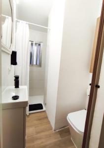 un bagno con wc, lavandino e doccia di Apartamento - Casa Churruca - Zamora a Zamora