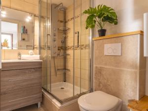 a bathroom with a shower and a toilet and a sink at Holiday Home Les Sopralynes-2 by Interhome in Agde +16 photos
