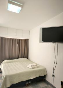 een kamer met een bed en een flatscreen-tv bij CELESTINA in Cordoba