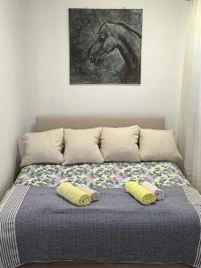 Ένα ή περισσότερα κρεβάτια σε δωμάτιο στο Planinska kuća Vladanka - planina Goč - banjska strana - preko puta ski staze