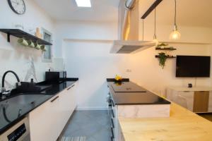 a kitchen with a sink and a counter top at Apartamentos en Gascona Centro de Oviedo Apartastur26 in Oviedo
