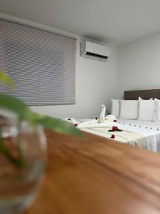 Postel nebo postele na pokoji v ubytování Pousada D'Azul
