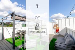 Setusvæði á Skyline Serenity Rooftop Patio with Ping Pong