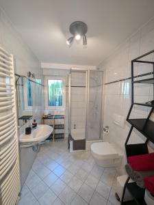 Koupelna v ubytování Ferienwohnung Hirsch