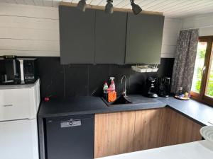 Eldhús eða eldhúskrókur á Chalet Le Daim La Boverie