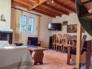 TV a/nebo společenská místnost v ubytování Plataniotissa Mansion