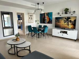 Χώρος καθιστικού στο Relajate junto al mar en apartamento Cala Alta