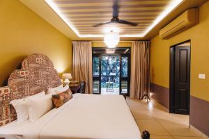 The Project Cafe and Hotel客房内的一张或多张床位