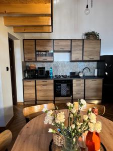 Kuchyňa alebo kuchynka v ubytovaní Dawna Mleczarnia Apartamenty LOFT