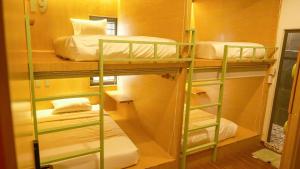 Palanda nebo palandy na pokoji v ubytování Leaf Sustainable Hostel