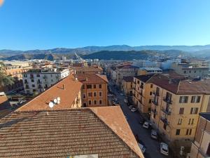 an aerial view of a city with buildings and a street at Donna Giovanna Guest House in Cosenza