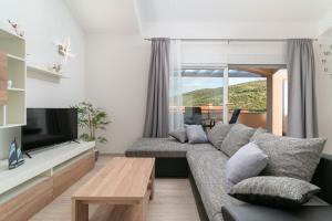 Televízia a/alebo spoločenská miestnosť v ubytovaní Apartments Lux 3